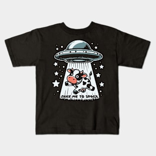 Alien Invasion For Cow Kids T-Shirt